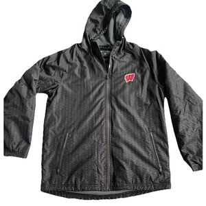 Wisconsin Badgers‎ Holloway Men's Black Carbon Bionic Hooded Jacket Size Medium